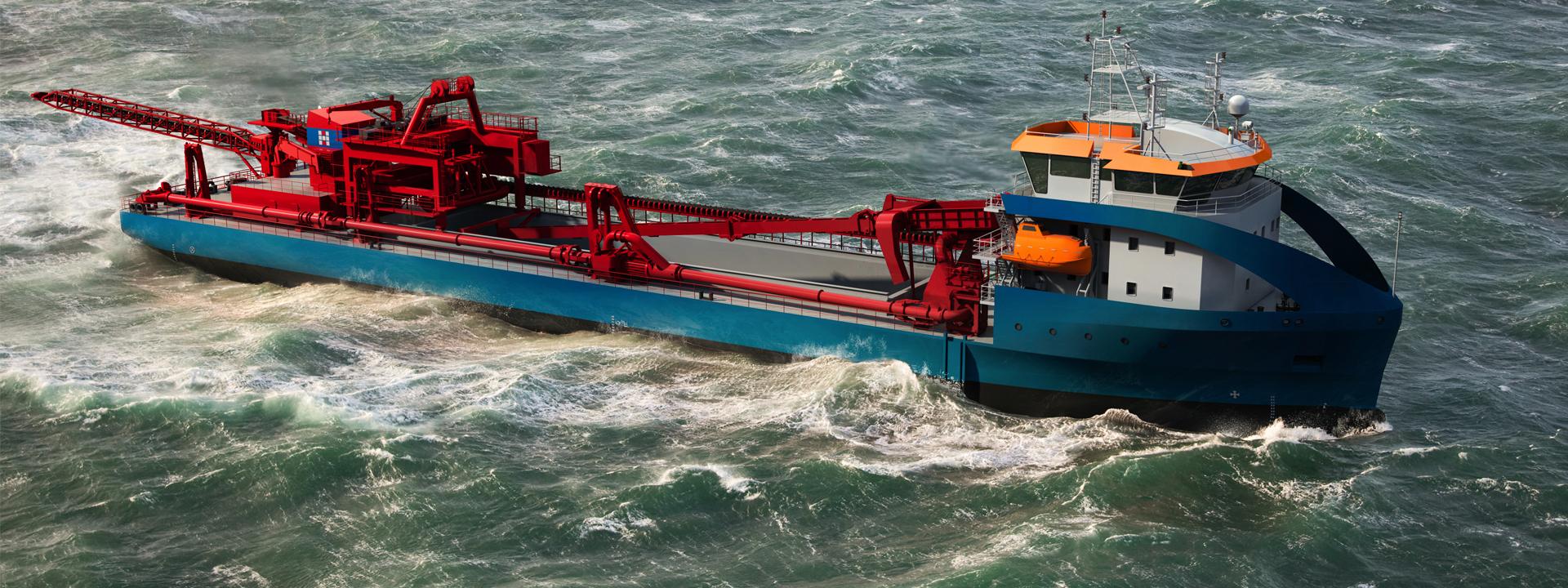 An artist’s impression of the new dredger. 