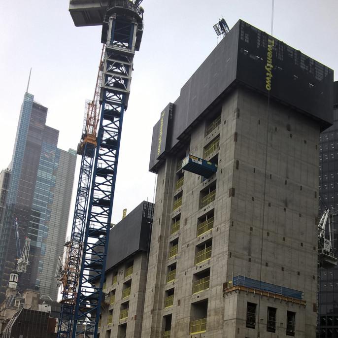 Bishopsgate construction site. 